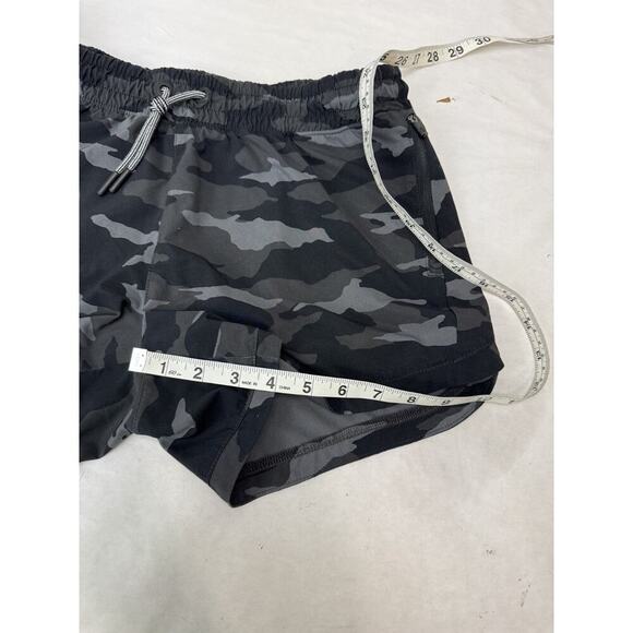 Athleta Girl All Play 3" Short Girl's Sz XXL 16 Athletic Black Camo Zip Pockets - Picture 5 of 9
